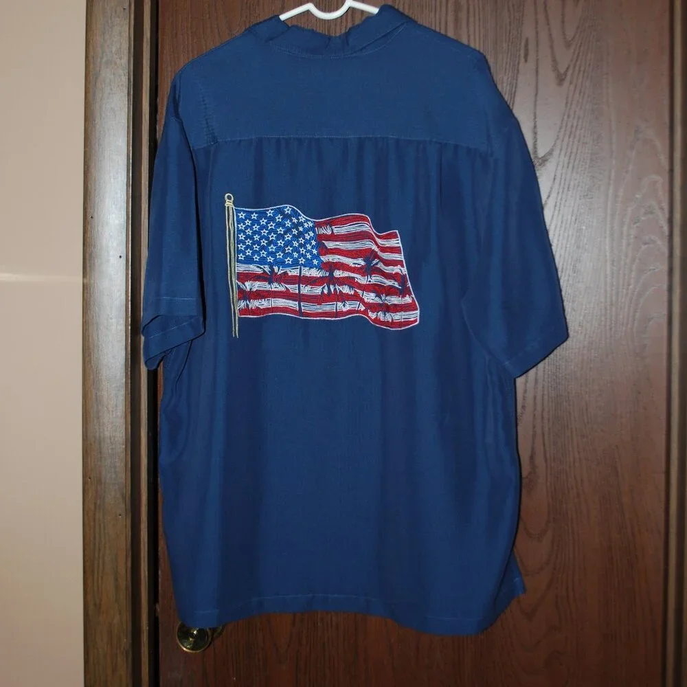 Caribbean American Flag Button-down Shirt - XL - Picture 1 of 10